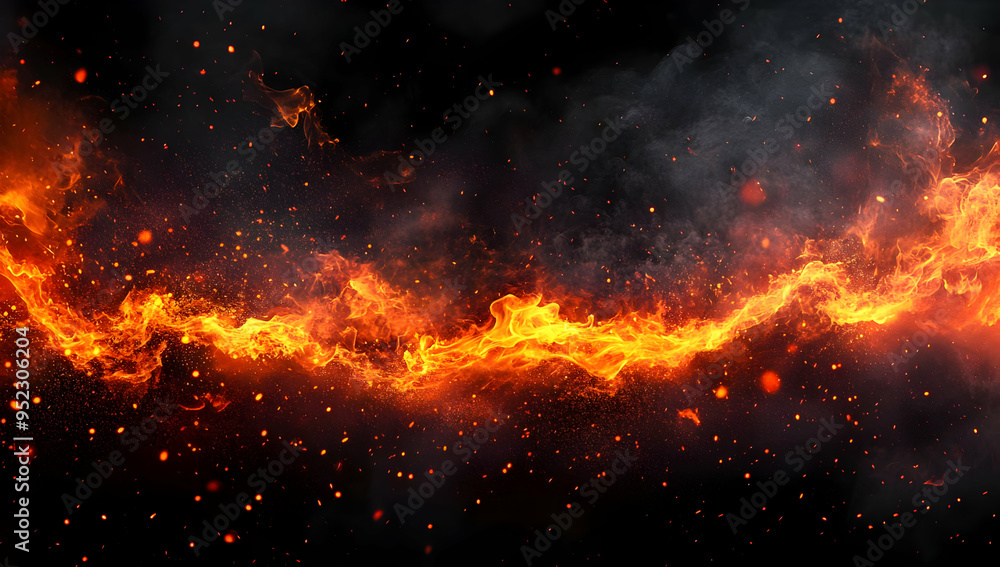 Vibrant flames dance through the dark, creating an intense atmosphere filled with glowing embers and smoky textures. Vibrant flames dance through the dark, creating an intense atmosphere filled with glowing embers and smoky textures.