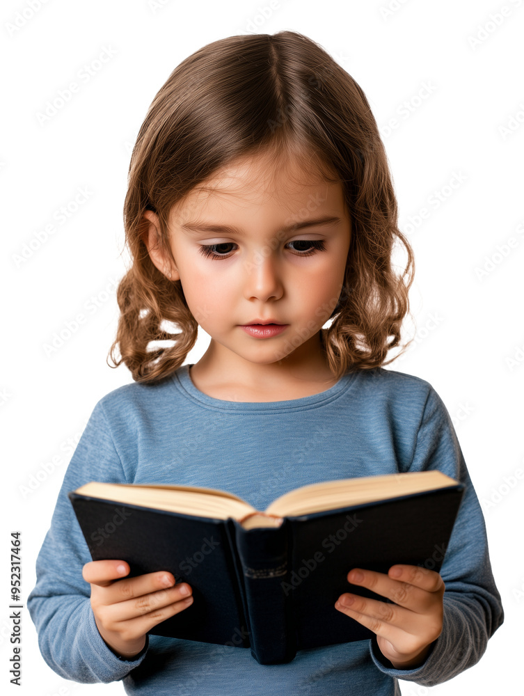 Young girl reading a book isolated on transparent background
Young girl reading a book isolated on transparent background