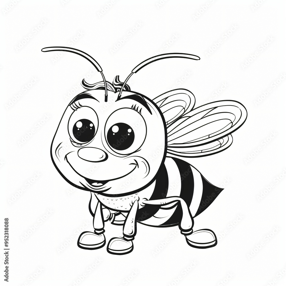 bee children coloring book page isolated bee children coloring book page isolated