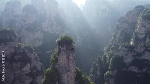 aerial view of Zhangjiajie National Forest Park in China