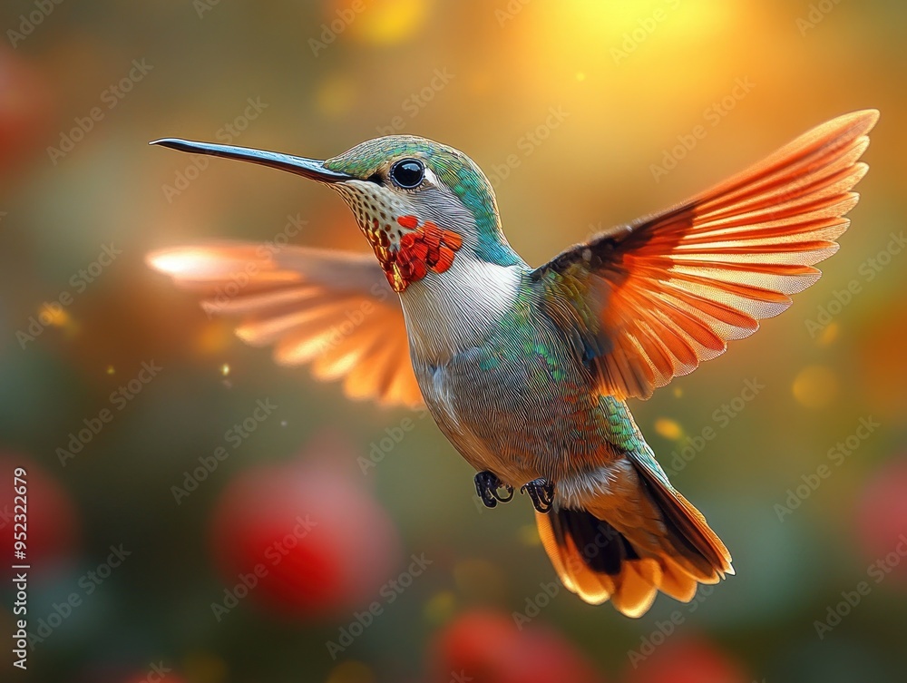 Fototapeta premium Hummingbird in Flight