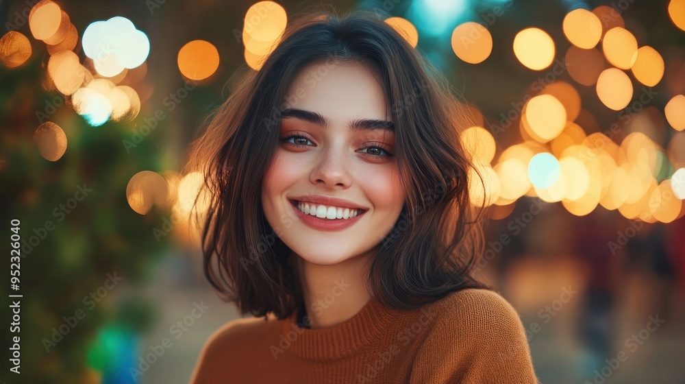 Radiant Smile, Warmth and Joy A Woman's Glowing Happiness in Soft Light, Capturing a Special Moment Filled with Magic and Emotion This Image Radiates Positivity and Uplifting Energy Radiant Smile, Warmth and Joy A Woman's Glowing Happiness in Soft Light, Capturing a Special Moment Filled with Magic and Emotion This Image Radiates Positivity and Uplifting Energy