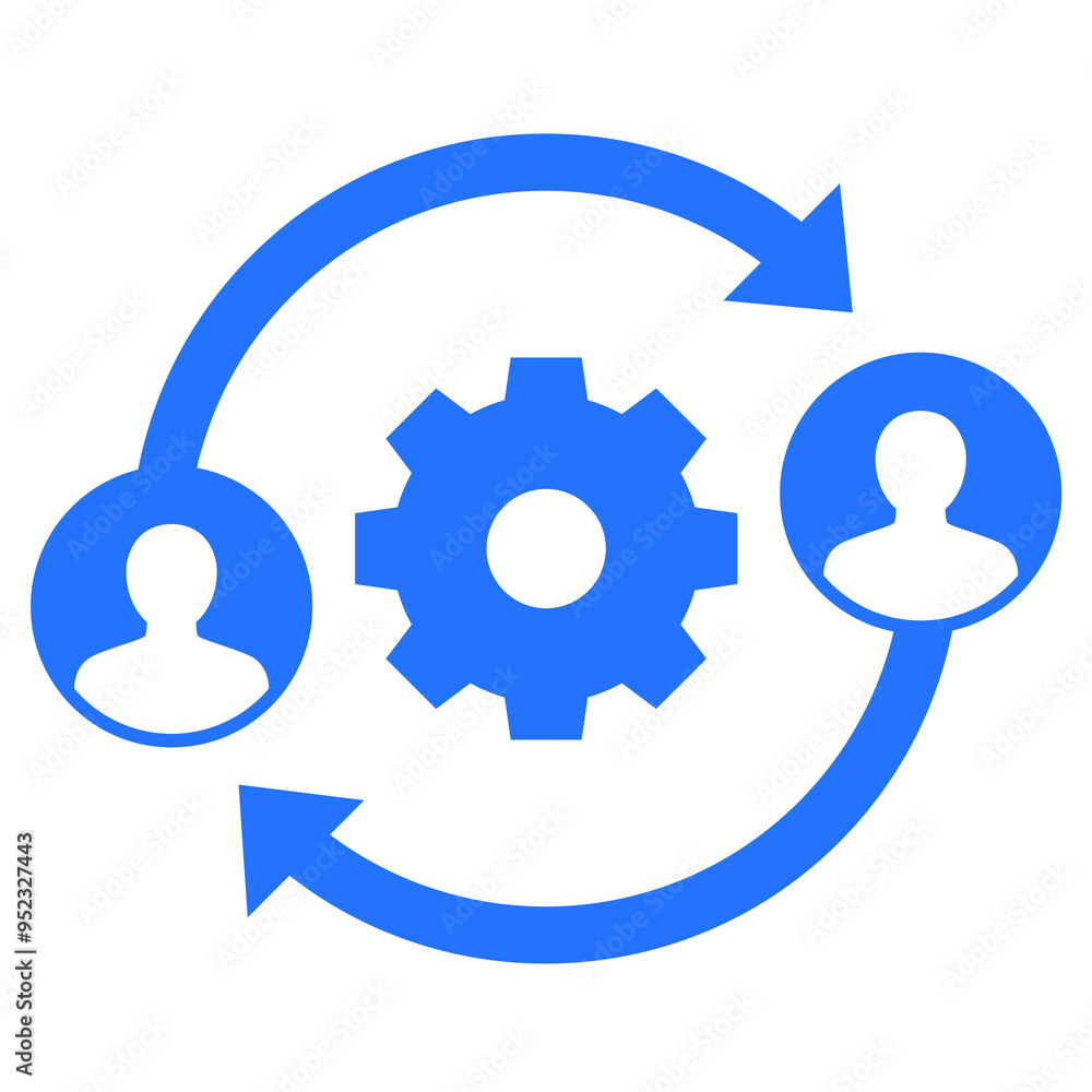 people interacting, teamwork, business interaction icon