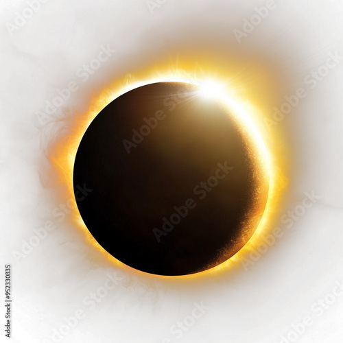 Solar Eclipse Isolated on Transparent Background PNG
