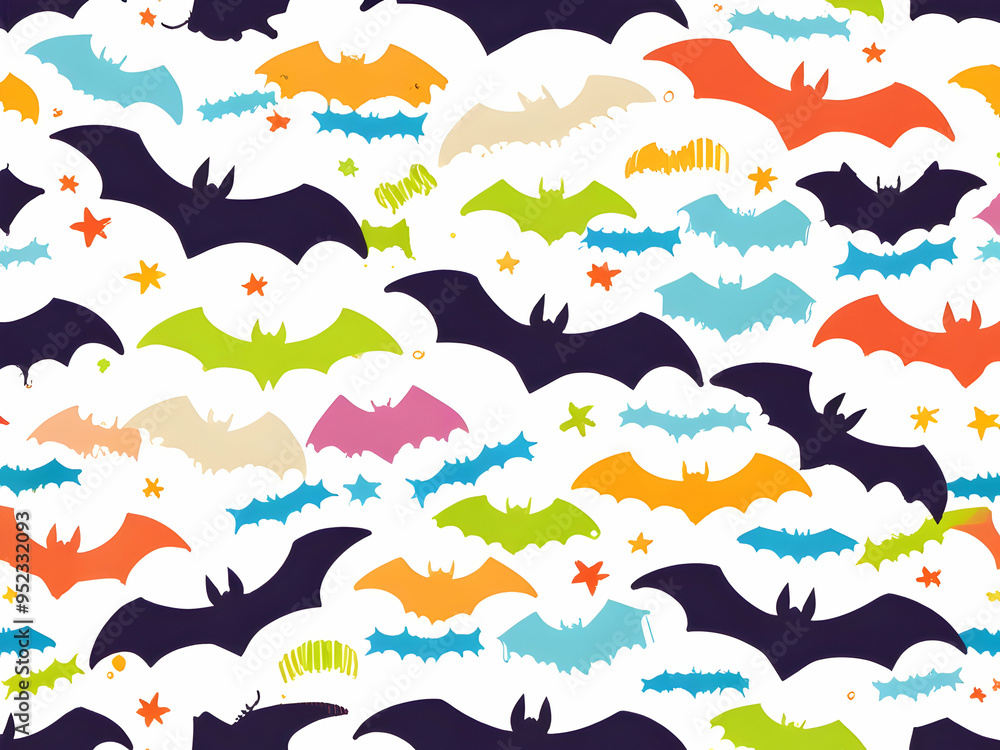 Obraz premium seamless pattern with birds and clouds,Ai generated 