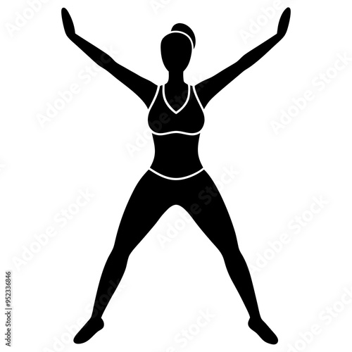 lunge women workout silhouette 