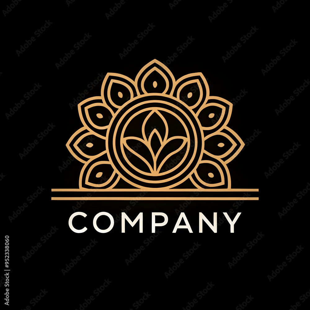 Modern luxury company logo design linear style Modern luxury company logo design linear style