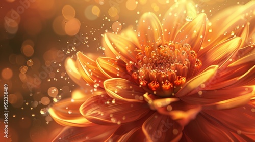 create a abstract background with indin marry gold orange flower, cinematic, highly detailed propotional  photo