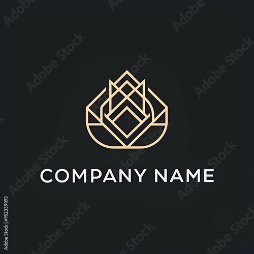 Modern luxury company logo design linear style