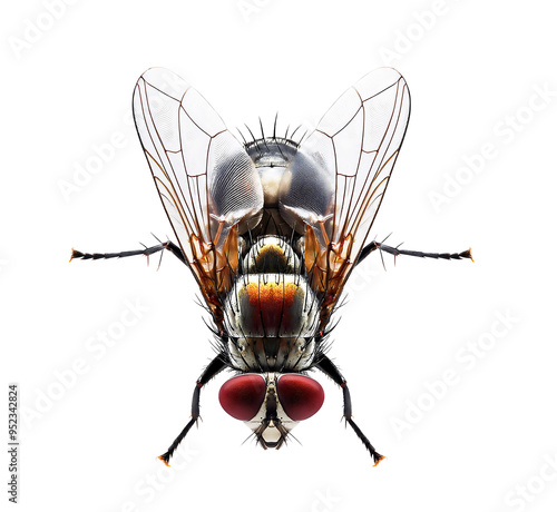 Flies on transparent background