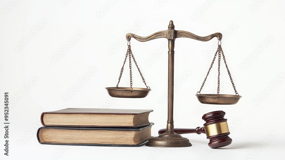 Scales of justice balancing a gavel and a law book, representing legal decisions. Scales of justice balancing a gavel and a law book, representing legal decisions.