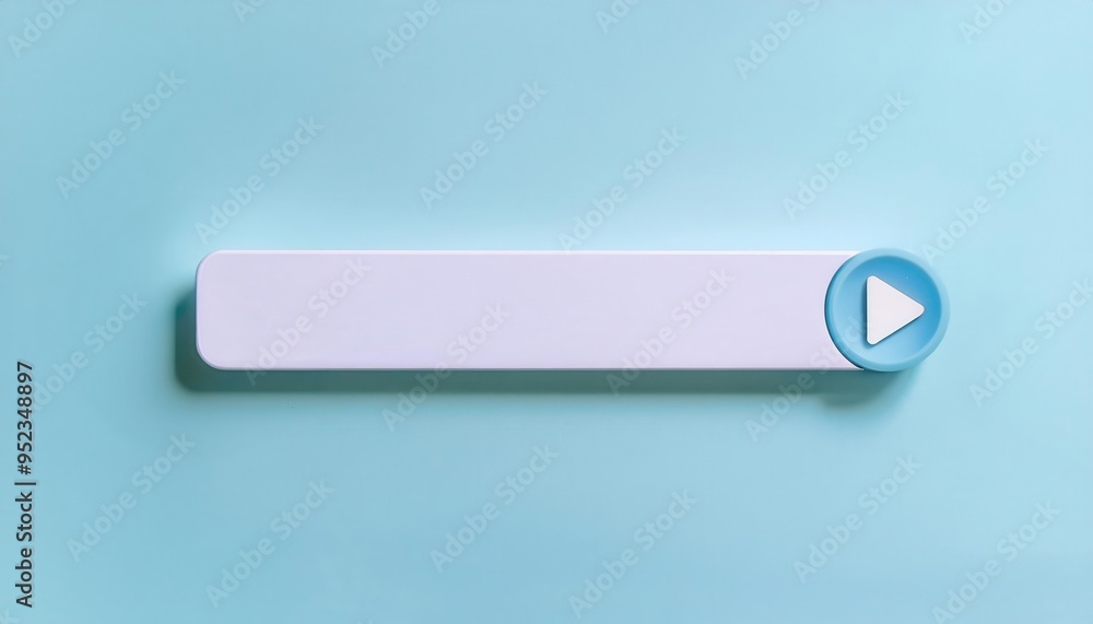 Minimalist play button design on a pastel background, perfect for digital content and media themes. Minimalist play button design on a pastel background, perfect for digital content and media themes.
