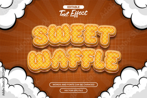 Sweet waffle editable text effect