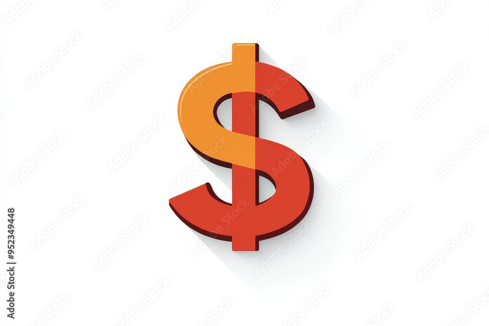 Digital ad icon with dollar sign, clean design, minimal flat design illustration on white background, copy space for stock photo with minimal concept, No logo, No Trademark, No text Digital ad icon with dollar sign, clean design, minimal flat design illustration on white background, copy space for stock photo with minimal concept, No logo, No Trademark, No text