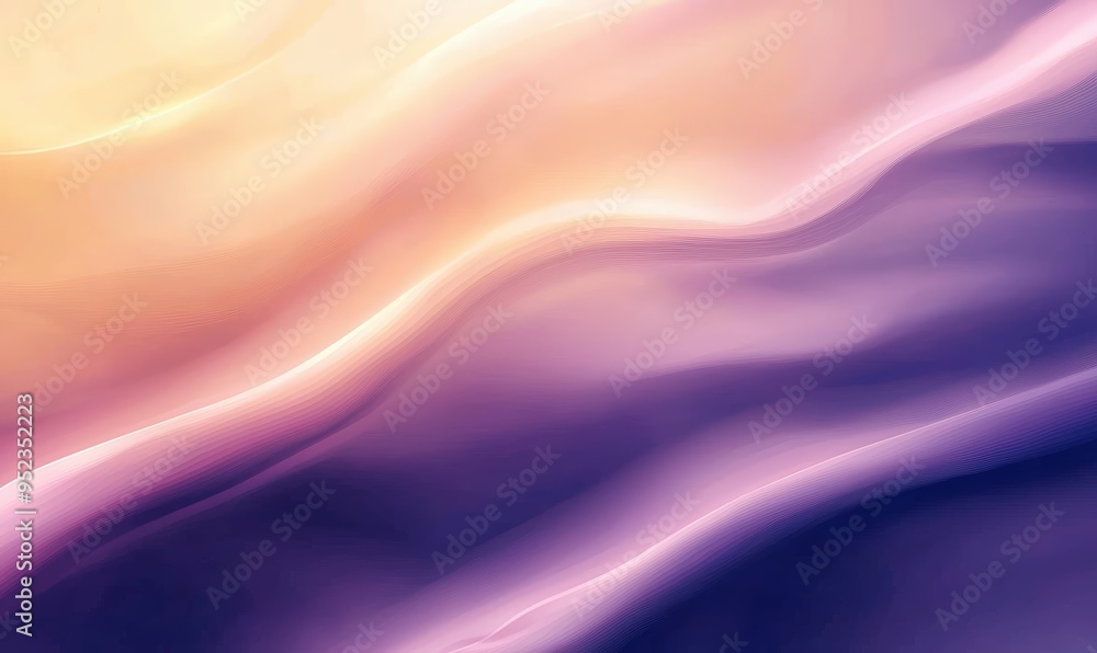 Obraz premium Abstract purple and yellow waves
