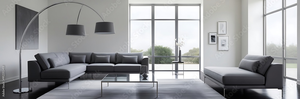 Fototapeta premium Elegant Sofa Mockup for Designers: Premium Quality and Stylish Presentation for Modern Living Spaces