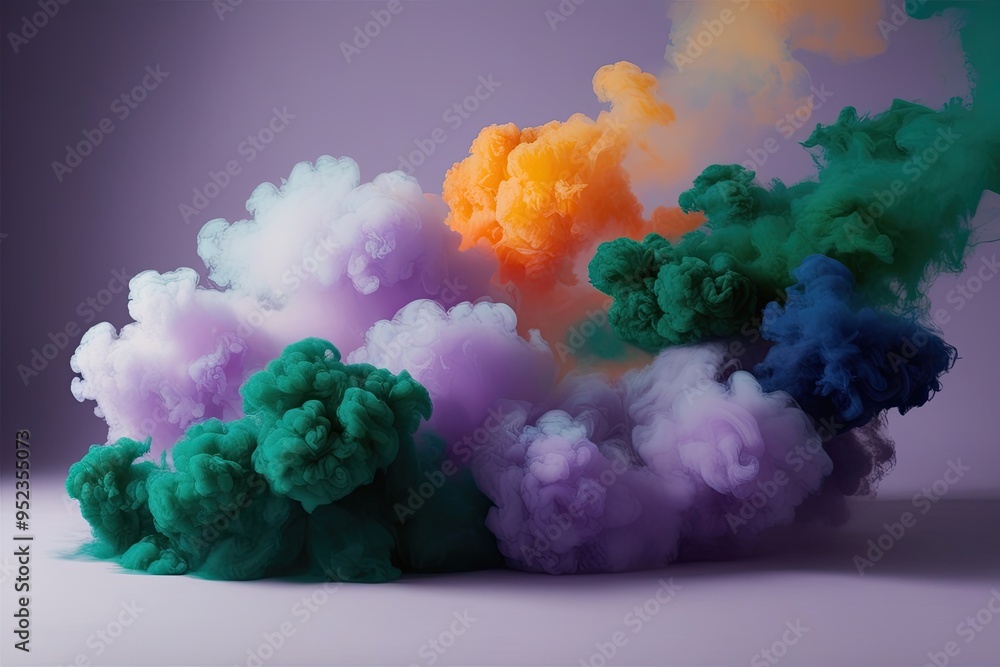 Ethereal Lavender Celebration Haze with Citrus, Emerald, and Indigo Vapor Plume Design Ethereal Lavender Celebration Haze with Citrus, Emerald, and Indigo Vapor Plume Design
