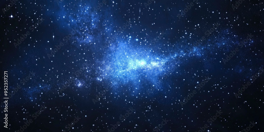 Fototapeta premium An example of a galaxy background with stars glowing brightly and stardust filling the empty space.