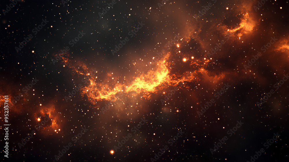 Naklejka premium Embers sparks space backgrounds 