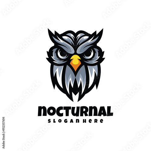 Vector nocturnal mascot logo