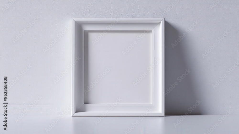 Simple white frame, isolated on a white background, 3D render illustration, copy space for stock photo with minimal concept, No logo, No Trademark, No text Simple white frame, isolated on a white background, 3D render illustration, copy space for stock photo with minimal concept, No logo, No Trademark, No text