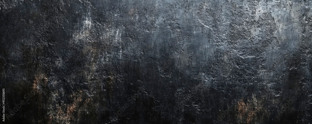 Naklejka premium dark grunge black rough concrete wall texture