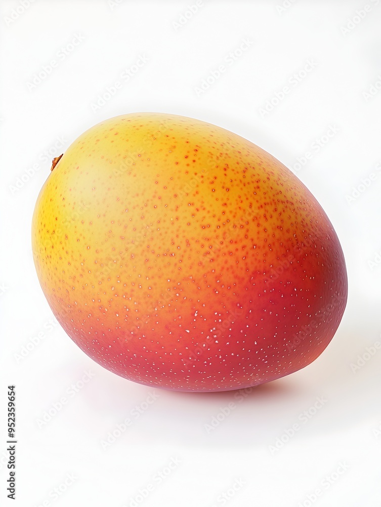 Obraz premium Succulent Whole Mango on Clean White Studio Background