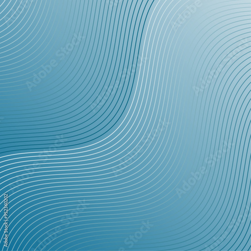 Abstract background with lines. Vector banner with waves. Background for poster, card, brochure, booklet, flyer. Geometric element for design isolated. Blue gradient