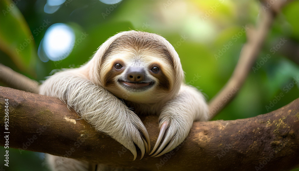 Adorable Baby Sloth Hanging Adorable Baby Sloth Hanging