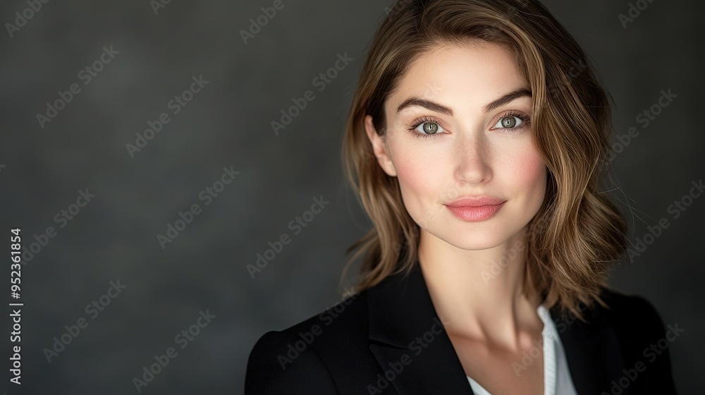 Professional headshot of a woman in a business suit with a soft focus and clean backdrop Professional headshot of a woman in a business suit with a soft focus and clean backdrop