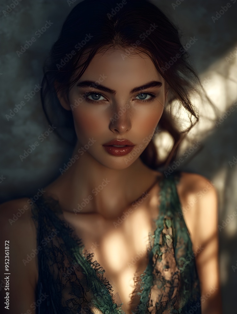 High fashion editorial photoshoot with elegant model in captivating designer outfit and radiant skin High fashion editorial photoshoot with elegant model in captivating designer outfit and radiant skin