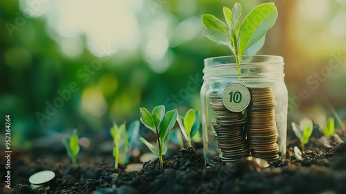 Wallpaper Mural finance and investment concept, invest money, fundraising, ROI return on investment Torontodigital.ca