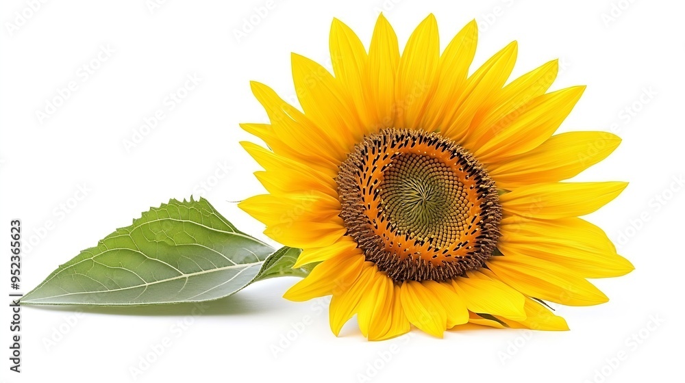 Obraz premium Sunflower isolated on a white background : Generative AI