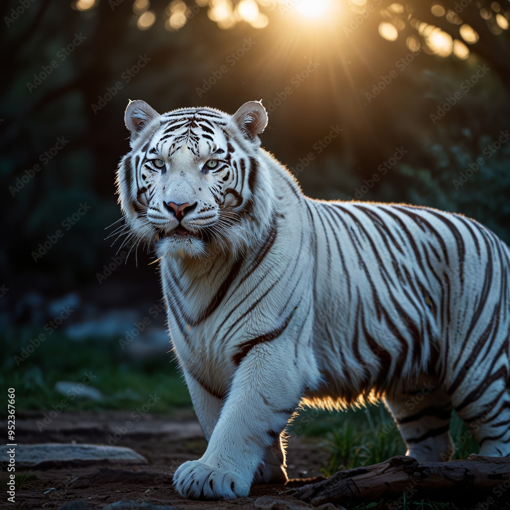 Obraz premium white bengal tiger