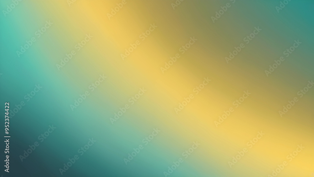 Naklejka premium gradient background teal blue to mustard yellow color blur watercolor abstract banner