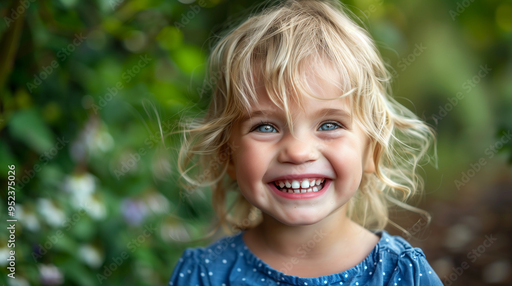 Blonde child laughing Blonde child laughing