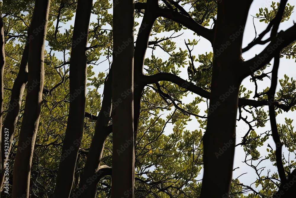 Naklejka premium Shadows of Boughs and Branches in Nature