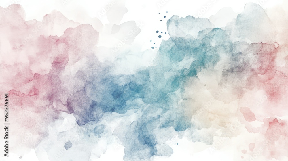 Abstract watercolor background in soft blue, pink, and gray hues. Abstract watercolor background in soft blue, pink, and gray hues.