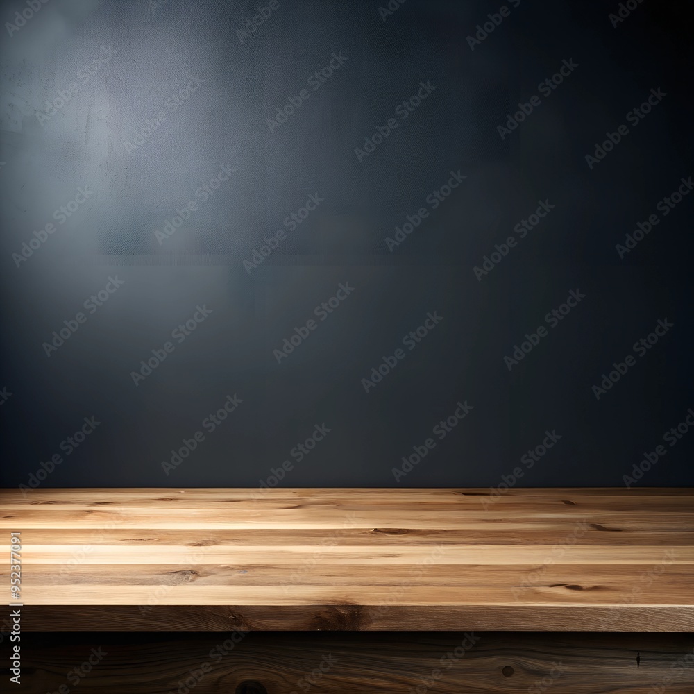 product display empty wooden table in dark room product display empty wooden table in dark room