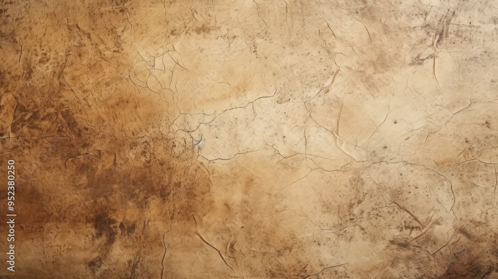 Obraz premium Cracked and aged brown wall