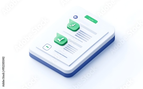 Detailed 3D Medical Checklist Icon with Minimalist Design