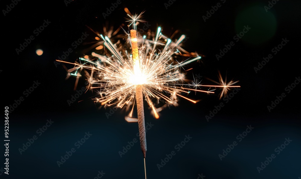 Sparkler glowing bright Sparkler glowing bright