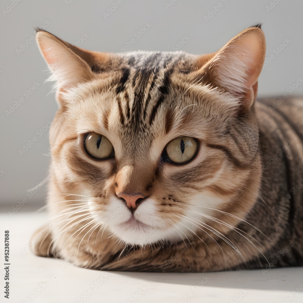 Serious Cat Lying Down Staring at Camera Serious Cat Lying Down Staring at Camera