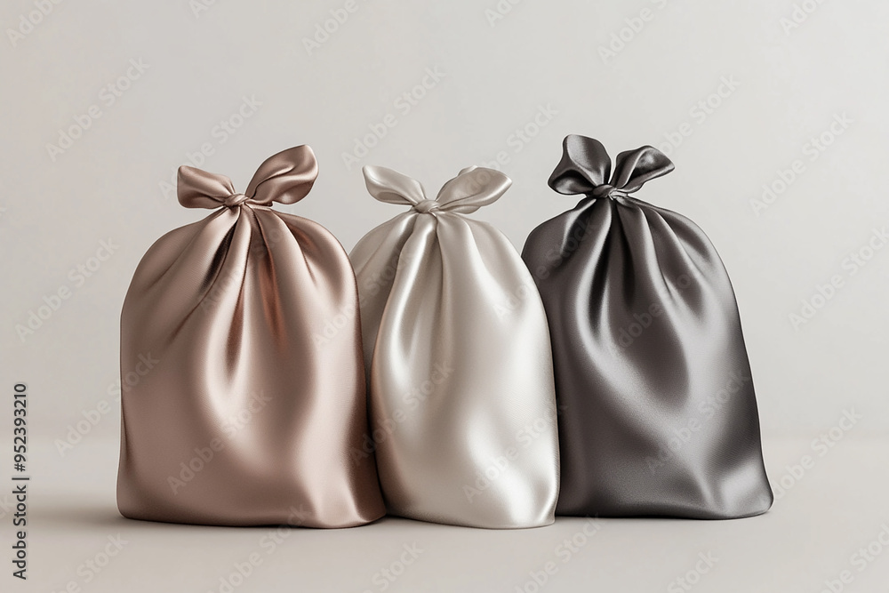 Versatile silk fabric bag mockup Eco-Friendly Packaging generated by AI