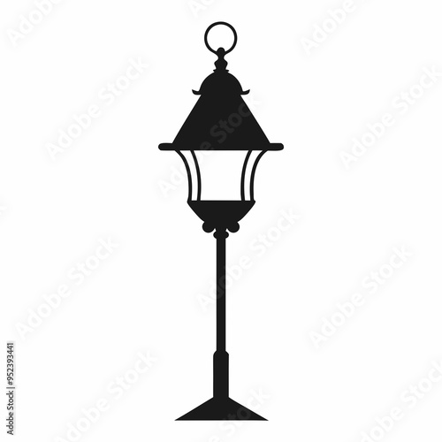 lamp vector, vintage street lamp