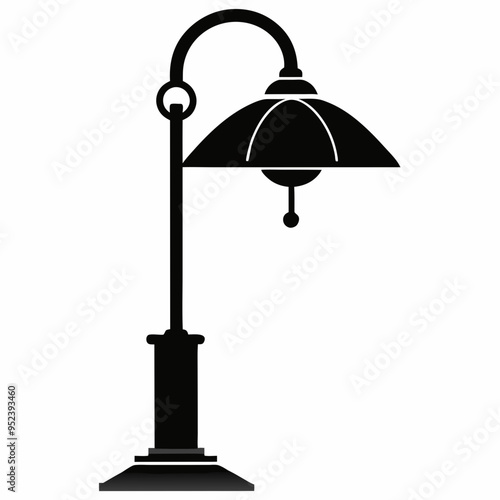 lamp vector, vintage street lamp