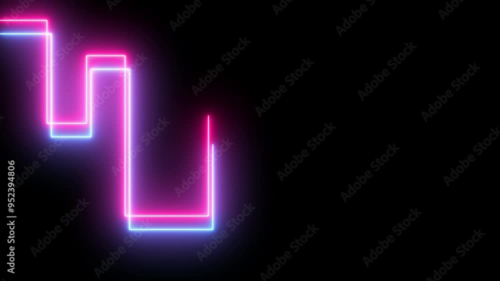 The background of glowing neon lines with attractive colors resembles the silhouettes of urban buildings. moving abstract glowing neon lines background animation. digital motion graphics. The background of glowing neon lines with attractive colors resembles the silhouettes of urban buildings. moving abstract glowing neon lines background animation. digital motion graphics.