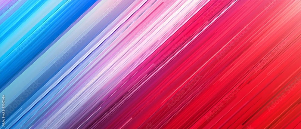 A flat vector illustration of a vibrant abstract background, diagonal stripes with a gradient transition from blue to red tones, evenly spaced and sharp-edged, dynamic flow. Soft gradient blending A flat vector illustration of a vibrant abstract background, diagonal stripes with a gradient transition from blue to red tones, evenly spaced and sharp-edged, dynamic flow. Soft gradient blending