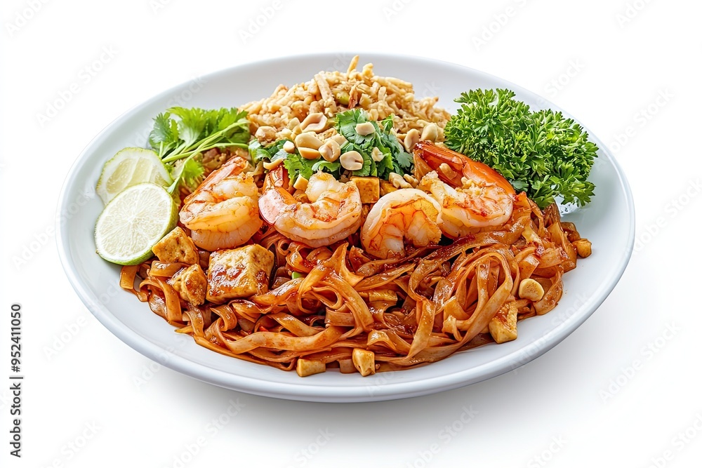 Authentic Pad Thai Stir-Fried Rice Noodles with Shrim Authentic Pad Thai Stir-Fried Rice Noodles with Shrim