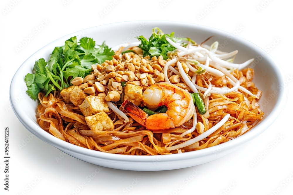 Authentic Pad Thai Stir-Fried Rice Noodles with Shrim Authentic Pad Thai Stir-Fried Rice Noodles with Shrim